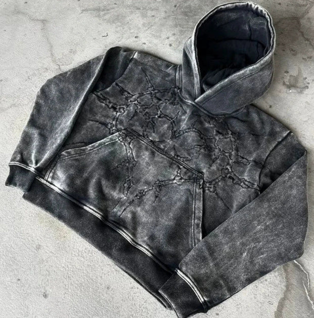 Casual Letter Explosion Print Men's Hoodie