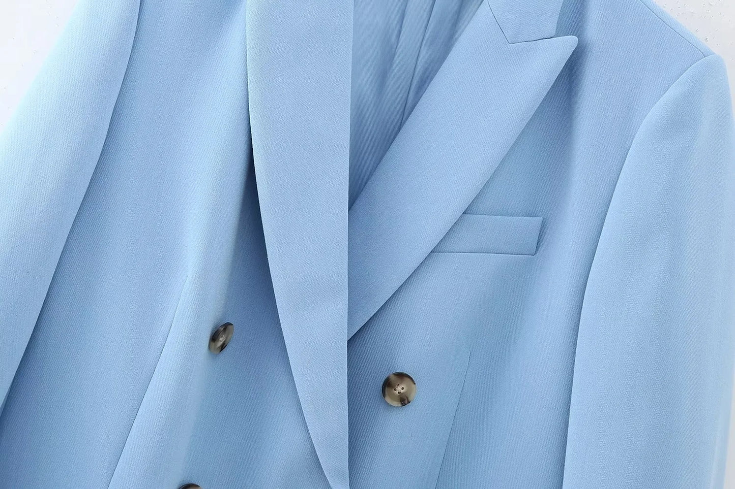 Women's Slim Double-breasted Blazer Flared Suit