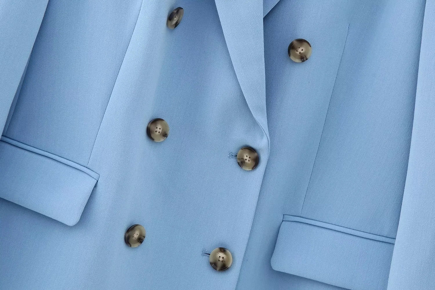 Women's Slim Double-breasted Blazer Flared Suit