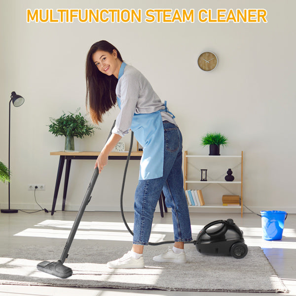 American Standard VSC28A Steam Cleaner 110V 1500W With 13 Accessories Aluminum Boiler Black Maximum Capacity 1200ML Continuous Operation For 20 Minutes