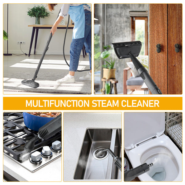 American Standard VSC28A Steam Cleaner 110V 1500W With 13 Accessories Aluminum Boiler Black Maximum Capacity 1200ML Continuous Operation For 20 Minutes
