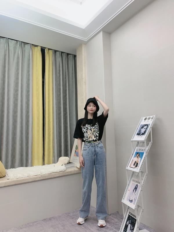 Women's Wide-leg Jeans High-waisted Straight Loose Drape Mopping Pants