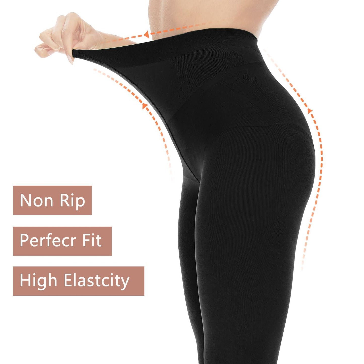 2pack 80d Opaque Black Tights For Women